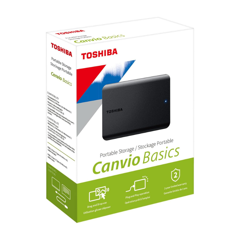 هارد خارجي Toshiba Canvio Premium 4TB - USB 3.0 - أداء عالي - رقم القطعة HDTP340EK3CA