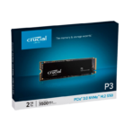 هارد داخلي Crucial P3 2TB PCIe 3.0 NVMe M.2 2280 SSD - أداء عالي - رقم القطعة CT2000P3SSD8