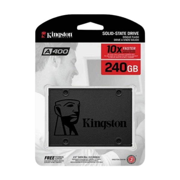 هارد داخلي Kingston A400 SSD 240GB - أداء عالي SATA III 2.5 بوصة - رقم القطعة SA400S37240G