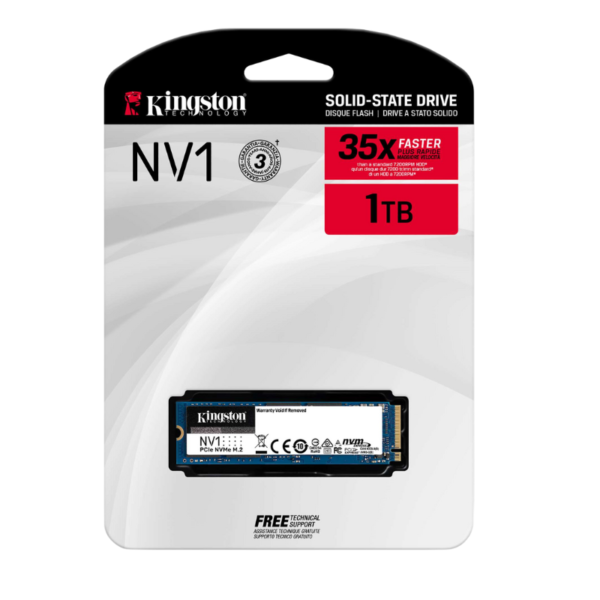 هارد داخلي M.2 SSD NVMe 1TB Kingston - أداء عالي - رقم القطعة SNVS1000G