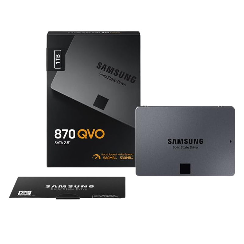 هارد داخلي Samsung 870 QVO 2TB - أداء عالي SATA III 2.5 بوصة - رقم القطعة MZ-77Q2T0BW