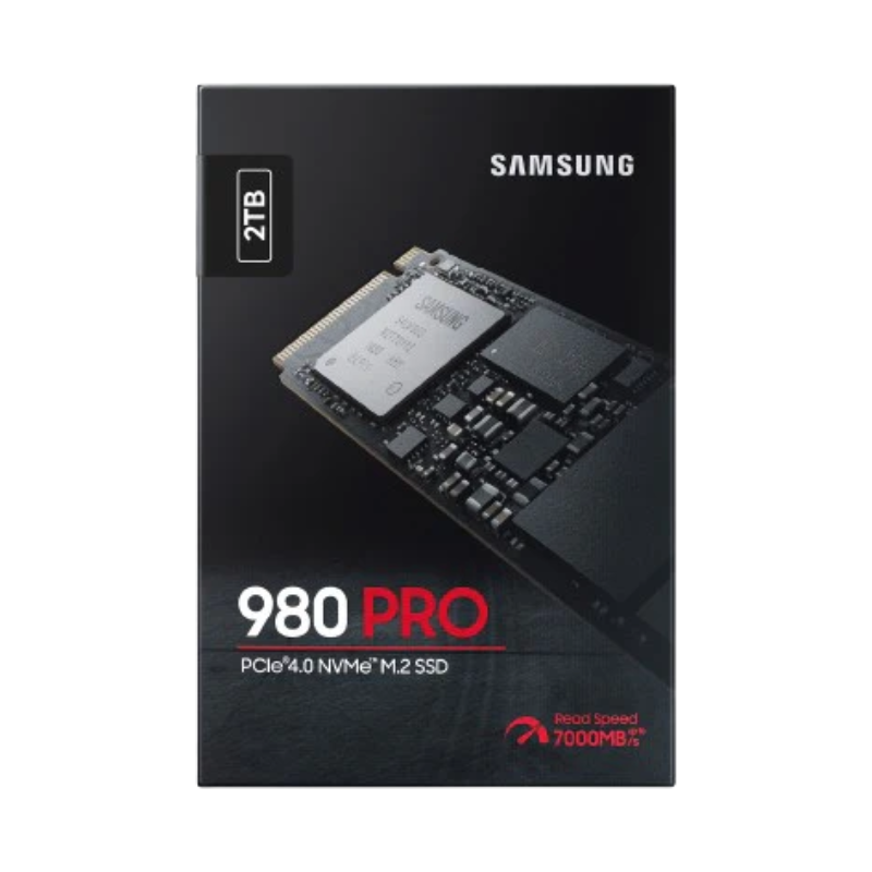 هارد داخلي Samsung 980 Pro PCIe 4.0 NVMe M.2 2280 - 2TB - أداء عالي - رقم القطعة MZ-V8P2T0BW