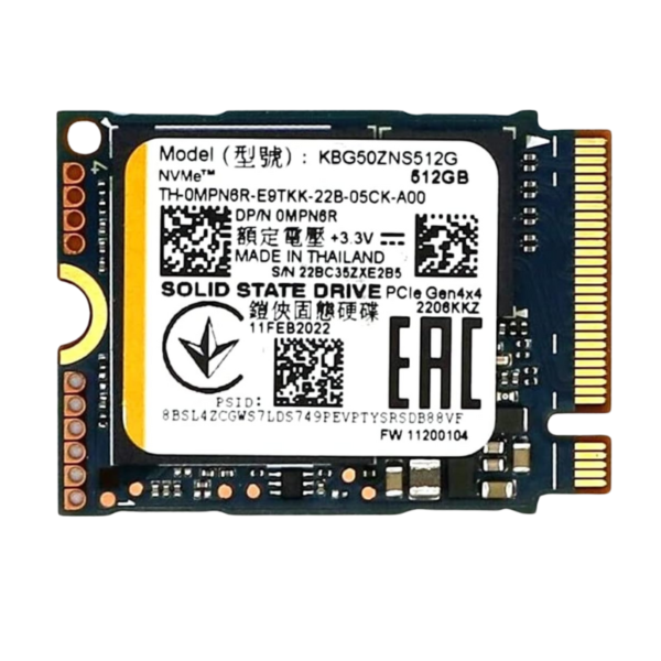 هارد داخلي Toshiba Kioxia NVMe SSD 256GB - PCIe 3.0 x4 M.2 2280 - أداء عالي - رقم القطعة KBG50ZNS256G