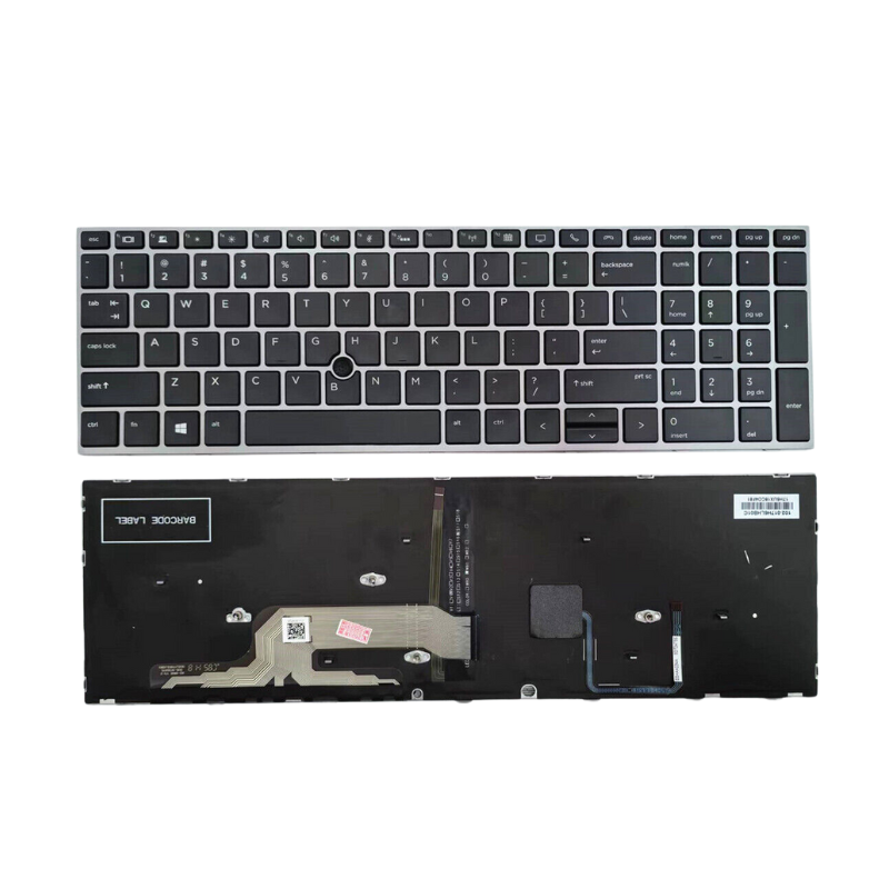 كيبورد HP L28407-001 - أصلي - متوافق مع ZBook 15 G5 و ZBook 17 G5 و ZBook 15 G6 و ZBook 17 G6 - موديل L28407-001 - بـ إضاءة خلفية