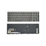 كيبورد HP L14367-001 أصلي - متوافق مع HP EliteBook 850 G5 و 850 G6 و 750 G5 و 750 G6 - باللون الفضي