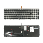 كيبورد HP 6037B0113804- أصلي - متوافق مع EliteBook 850 G3 و G4 و ZBook 15u G3 و G4 - فريم فضي