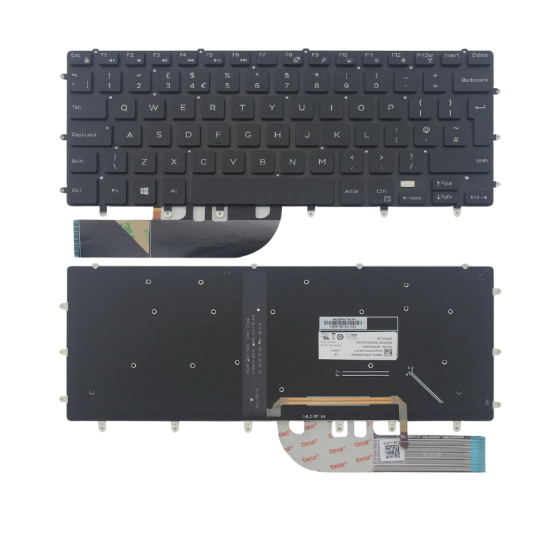 كيبورد Dell 0GDT9F أصلي - مضيء باللون الأبيض - متوافق مع Dell Inspiron 7568 و 7558 و XPS 9550 و 9560 و 9570 و Precision 5510 و 5520 و 5530