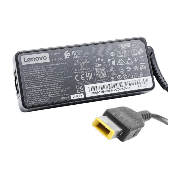 شاحن لينوفو أصلي 65 واط – 20V 3.25A – سوكيت Slim Tip 4.0x1.7 مم – رقم القطعة ADLX65NLC3A