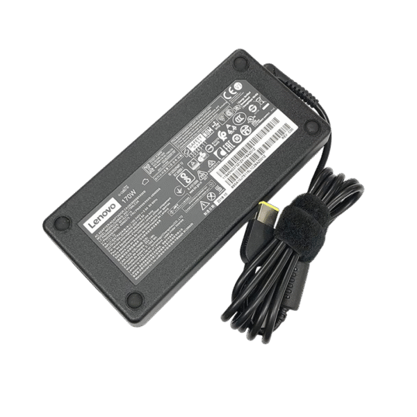 شاحن لابتوب لينوفو أصلي 170 واط – 20V 8.5A – موصل مستطيل أصفر – رقم القطعة ADL170NLC2A