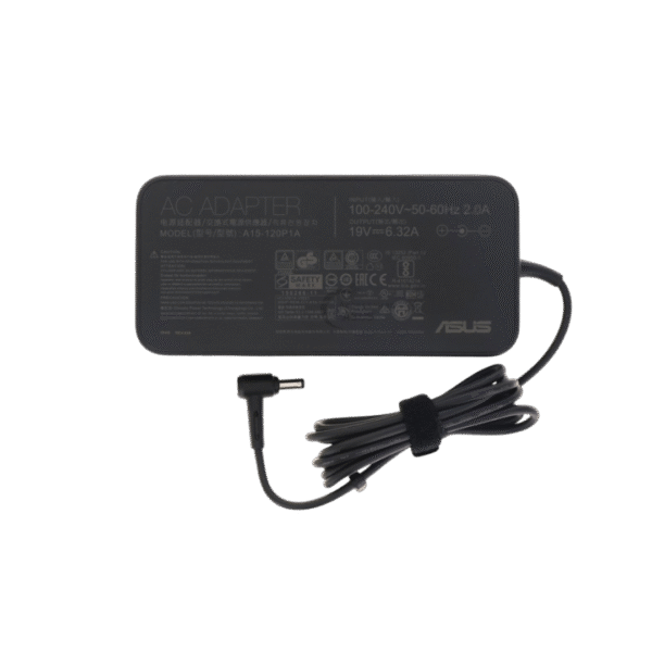 شاحن اسوس أصلي 120 واط - 19V 6.32A - Type 6.0x3.7mm - ASUS TUF / ROG - Genuine Asus Charger - رقم القطعة A15-120P1A