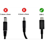 ⁦شاحن لاب توب ديل أصلي 65W – Genuine Dell USB-C Charger 20V 3.25A PD – OM1WCF⁩ - الصورة ⁦3⁩