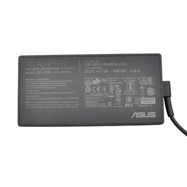 شاحن اسوس / MSI أصلي 150 واط – 20V 7.5A – 4.5×3.0mm – A18-150P1A – Genuine Asus / MSI Laptop Charger