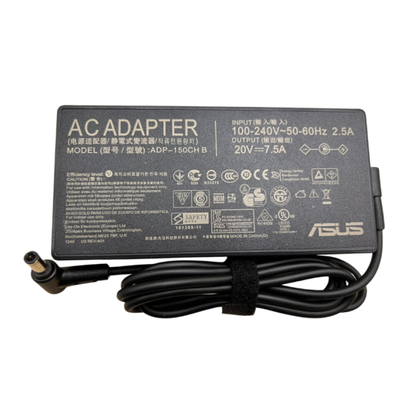 شاحن اسوس أصلي 150 واط - 20V 7.5A - Type 6.0x3.7mm - ASUS ROG Zephyrus - Original Asus Charger - رقم القطعة ADP-150CH B