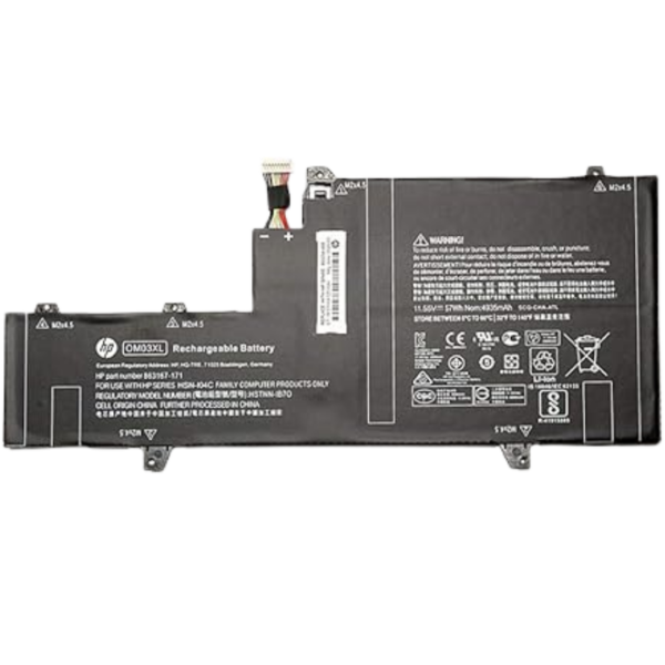 بطارية HP OM03XL أصلية متوافقة مع EliteBook x360 1030 G2/G3 - سعة 57 واط/ساعة