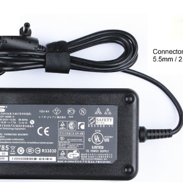 شاحن اسوس أصلي 150 واط - 19V 7.9A - Type 5.5x2.5mm - Original Asus Charger - رقم القطعة ADP-150NB D
