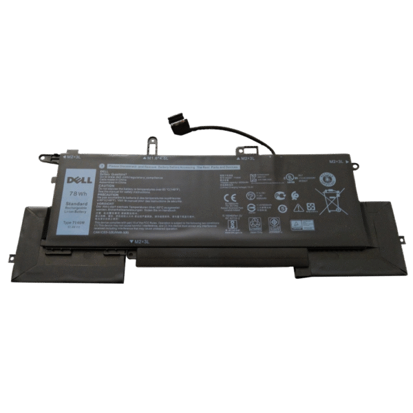 بطارية Dell 7146W أصلية متوافقة مع Latitude 7400 2-in-1 و9410 2-in-1 - سعة 78 واط/ساعة