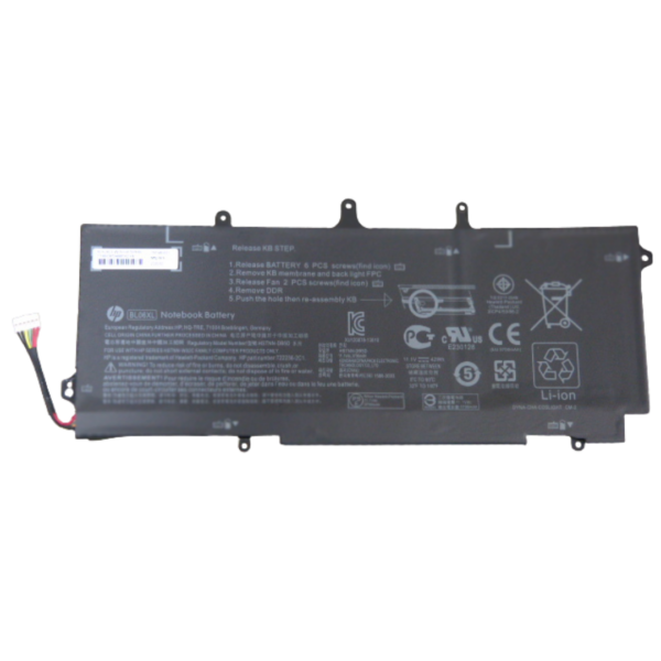 بطارية HP BL06XL أصلية متوافقة مع EliteBook Folio 1040 G0/G1/G2 - سعة 42 واط/ساعة