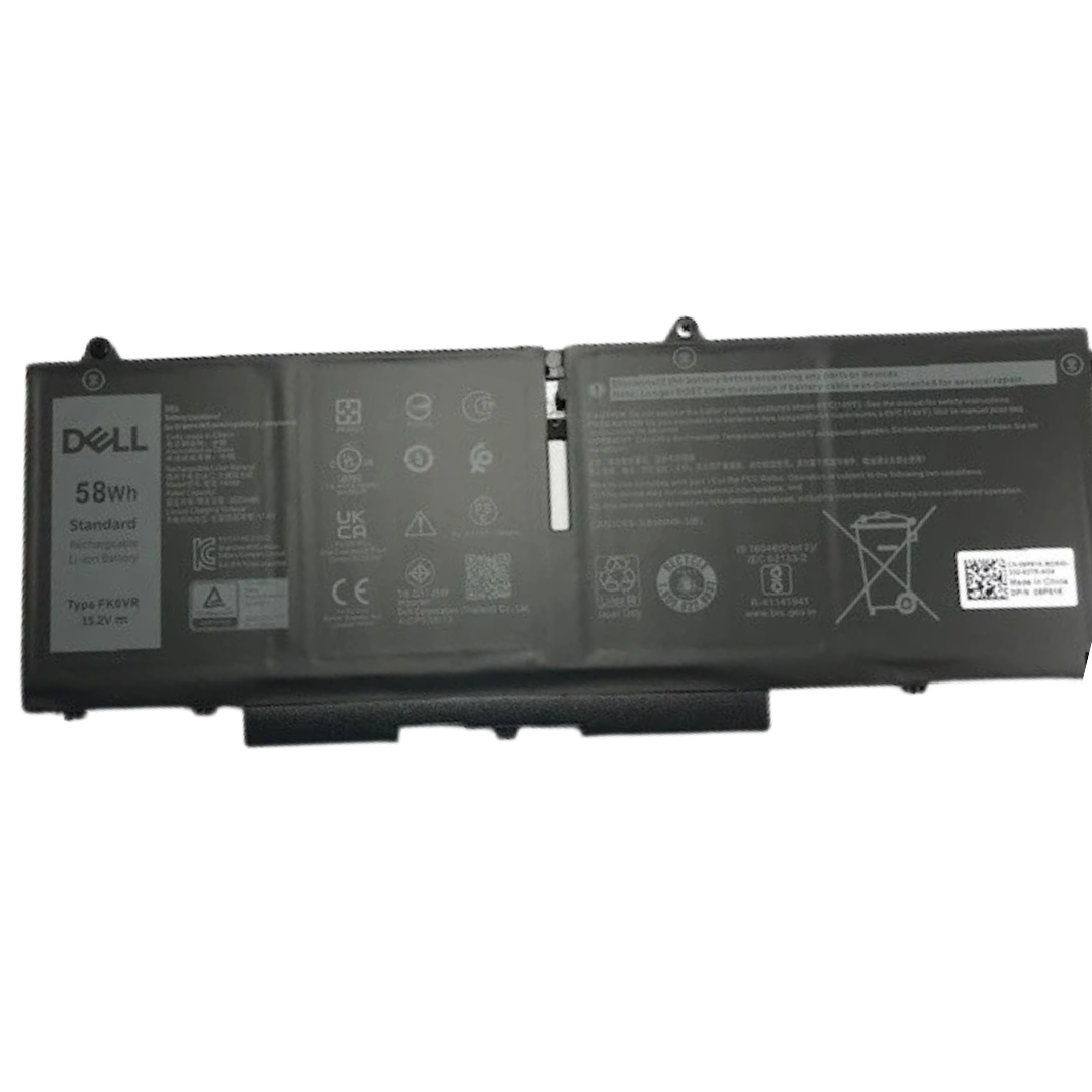 بطارية Dell FK0VR أصلية متوافقة مع Latitude 5330 و5430 و5530 و7330 و7430 و7530 وPrecision 3570 - سعة 58 واط_ساعة بطارية Dell FK0VR أصلية متوافقة مع Latitudeو Precision - سعة 58 واط/ساعة - الصورة 1