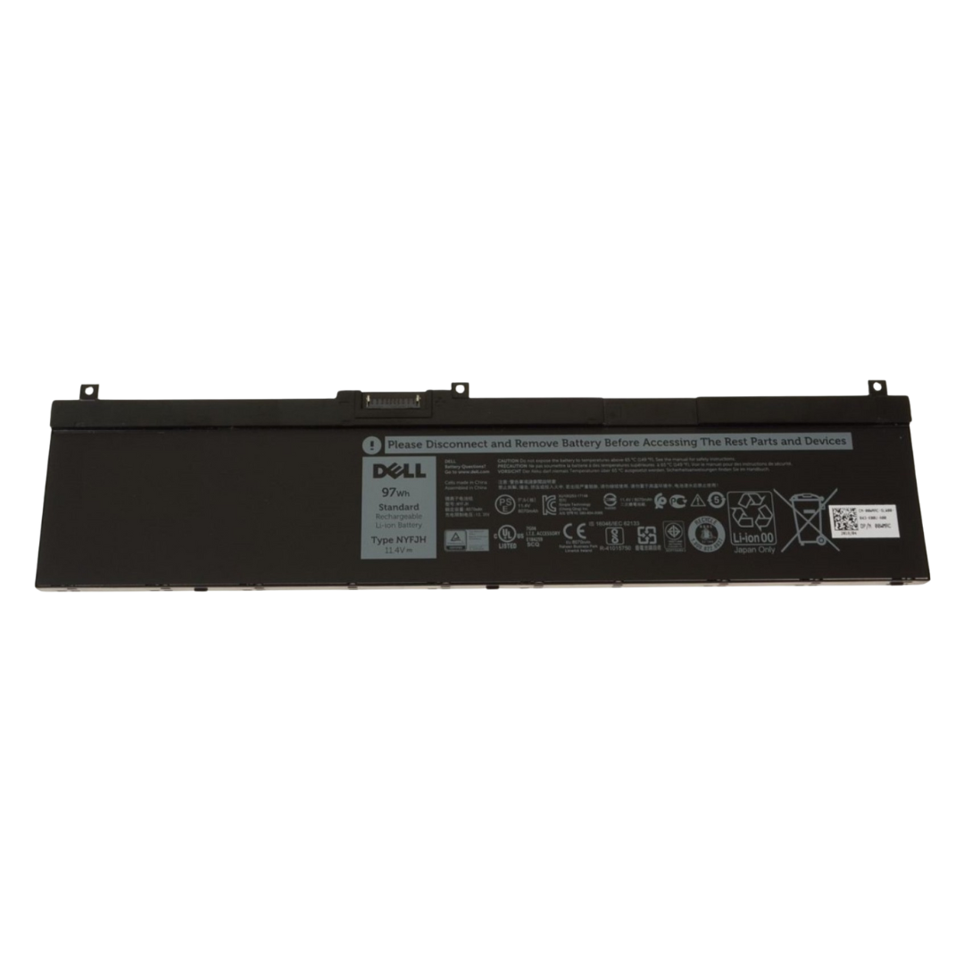 بطارية Dell NYFJH أصلية متوافقة مع Precision 7530 و7540 و7730 و7740 - سعة 97 واط_ساعة (2) بطارية Dell NYFJH أصلية متوافقة مع Precision 7530 و7540 و7730 و7740 - سعة 97 واط/ساعة - الصورة 1