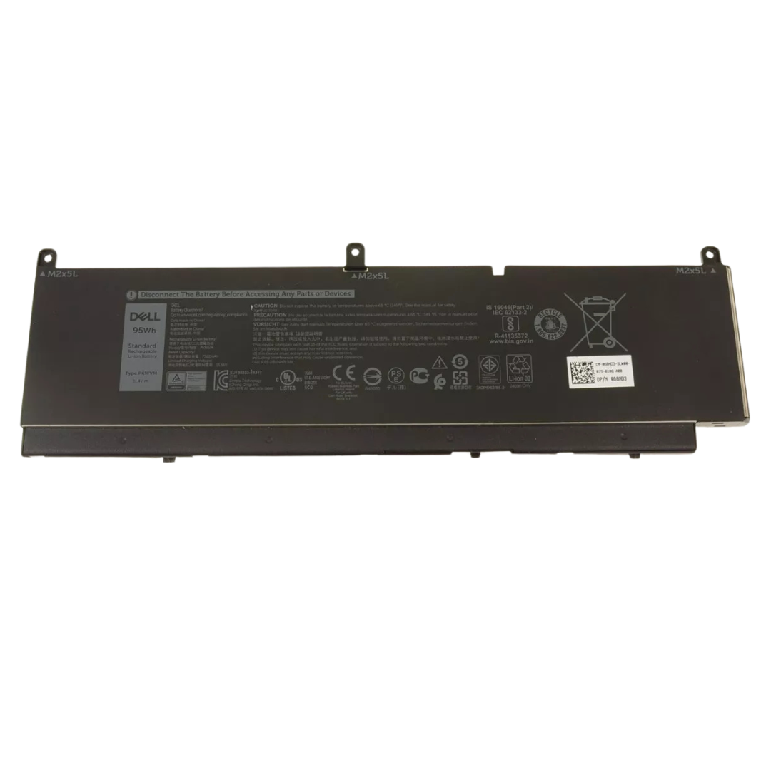 بطارية Dell PKWVM أصلية متوافقة مع Precision 7550 و7560 و7750 و7760 - سعة 95 واط_ساعة بطارية Dell PKWVM أصلية متوافقة مع Precision 7550 و7560 و7750 و7760 - سعة 95 واط/ساعة - الصورة 1