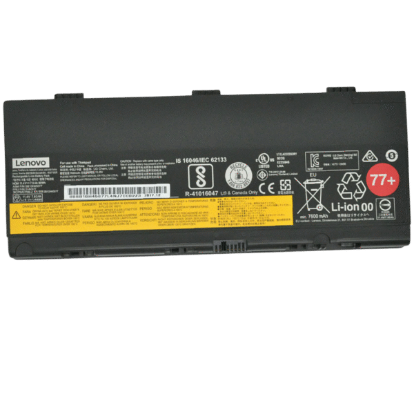 بطارية Lenovo 01AV477 أصلية - متوافقة مع ThinkPad P50 وP51 وP52 - سعة 90 واط/ساعة