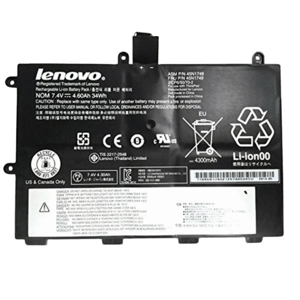 بطارية Lenovo 45N1748 أصلية - متوافقة مع ThinkPad Yoga 11e وYoga Chromebook - سعة 34 واط/ساعة
