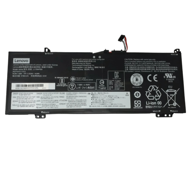 بطارية Lenovo L17C4PB0 أصلية متوافقة مع Flex 6 وIdeaPad 530S - سعة 45 واط/ساعة