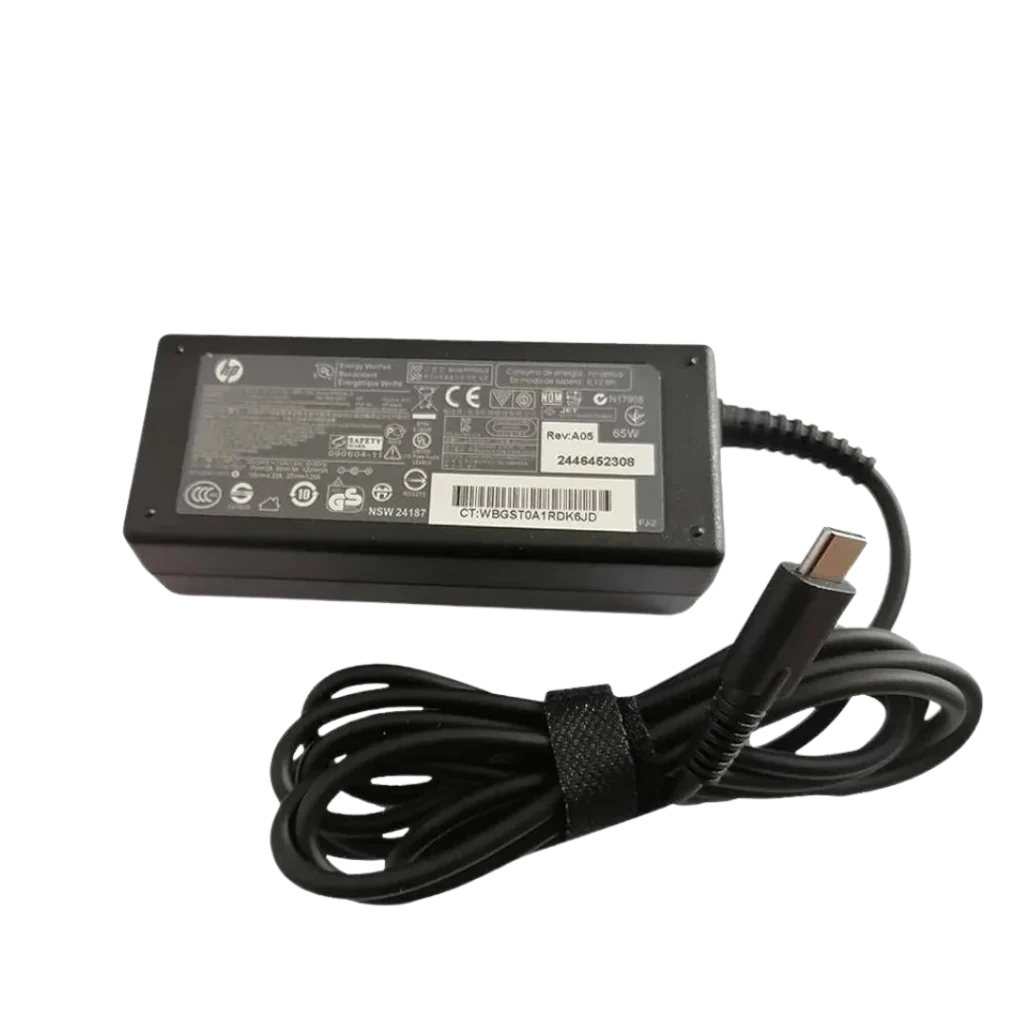 شاحن HP USB-C أصلي OEM 65W L30757-004 بخرج 20V 3.25A ويدعم Power Delivery
