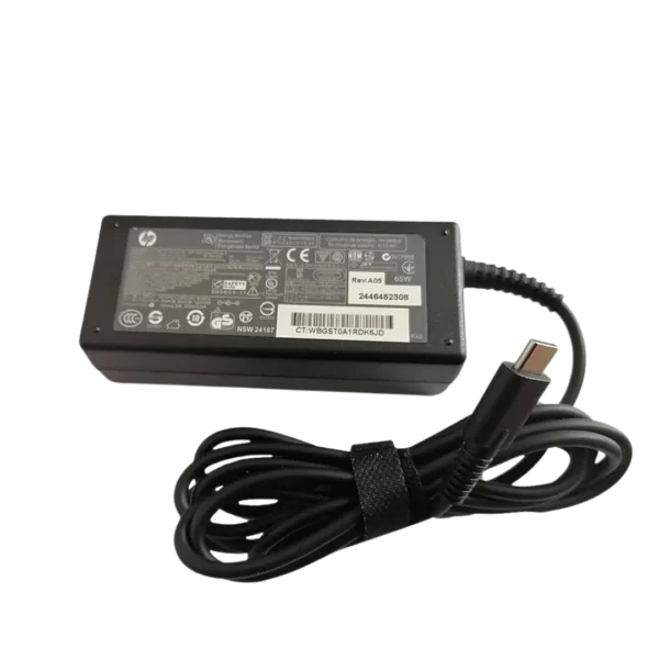 شاحن HP USB-C أصلي OEM 65W L30757-004 بخرج 20V 3.25A ويدعم Power Delivery