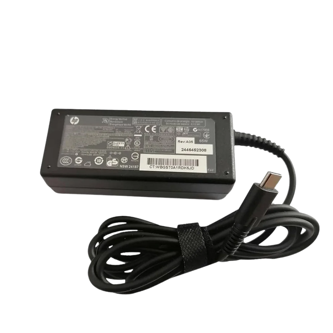 شاحن HP USB-C أصلي OEM 65W L30757-004 بخرج 20V 3.25A ويدعم Power Delivery شاحن HP USB-C أصلي OEM 65W L30757-004 بخرج 20V 3.25A ويدعم Power Delivery
