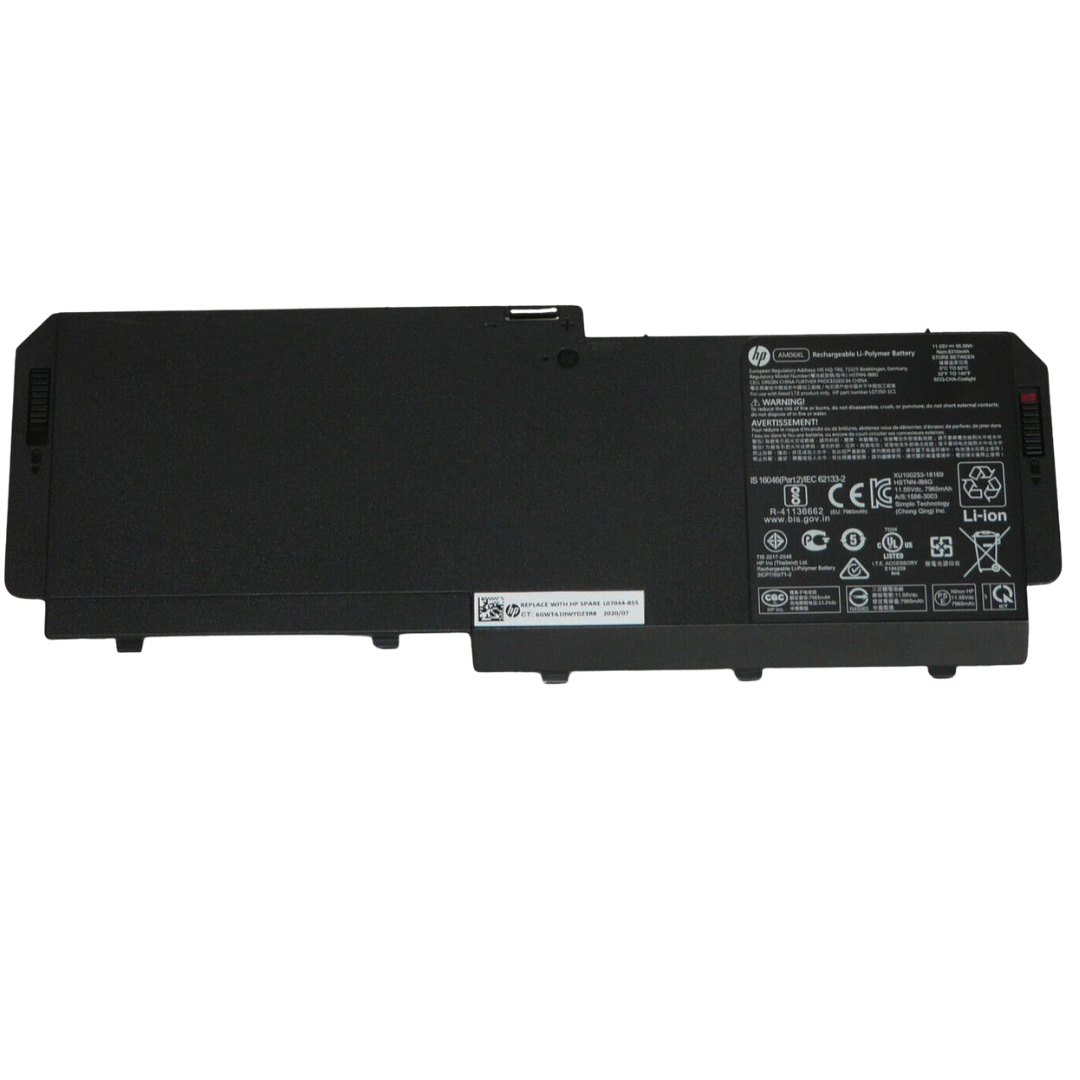 HP AM06XL battery بطارية HP AM06XL أصلية 95.9Wh لأجهزة HP ZBook 17 G5 و G6 - الصورة 1