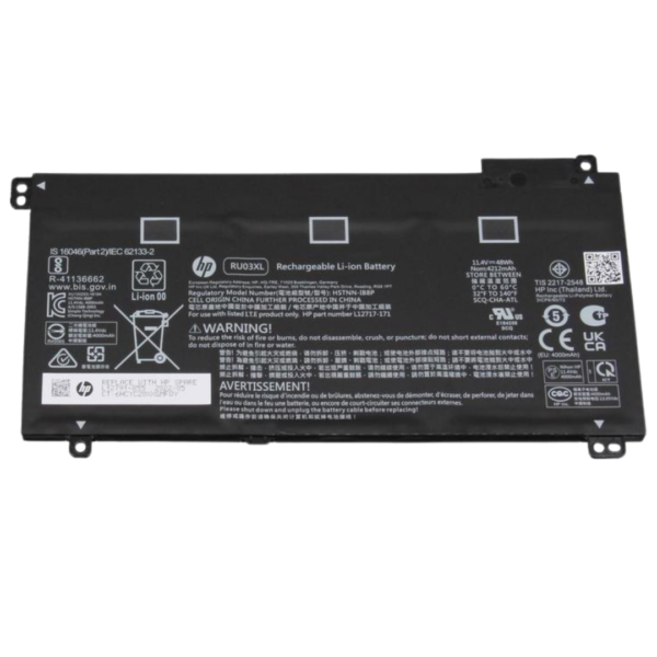 بطارية HP RU03XL أصلية 48Wh متوافقة مع ProBook x360 11 G3/G4/G5/G6 و440 G1