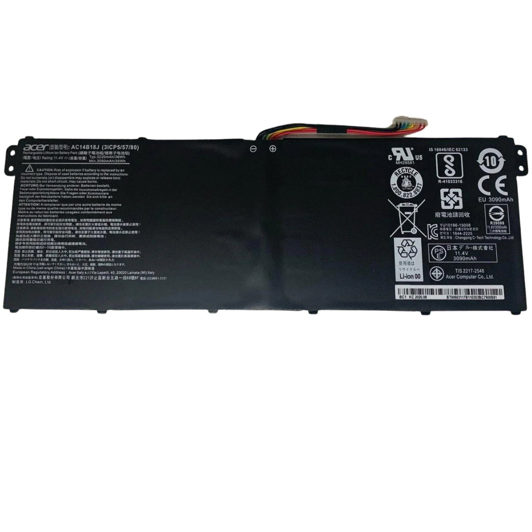 acer ap20cbl battery بطارية Acer AC14B18J أصلية 36Wh لأجهزة Aspire ES1 / Aspire 3 / Chromebook - الصورة 1