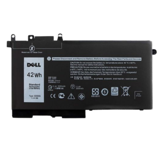 بطارية Dell اصلية 3 DDDG 42Wh – 11.4V 3 خلايا – Latitude 5280 5480 5580 5290 5490 5590 5285 5288