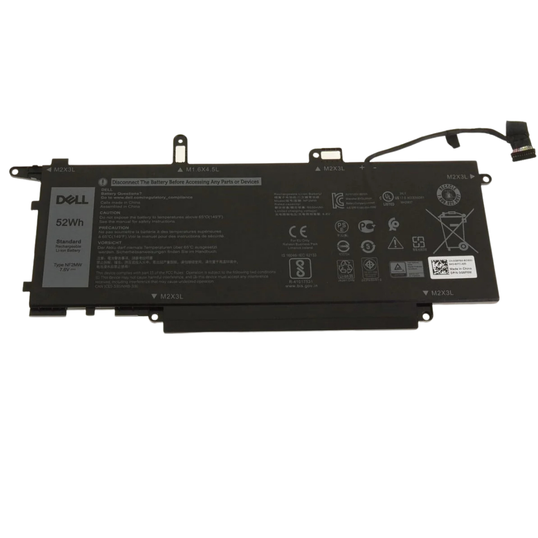 DELL NF2MW battery (3) بطارية Dell اصلية NF2MW 52Wh – 7.6V 4 خلايا – Latitude 7400 9410 2-in-1 وE7260 E7270 وInspiron 14 5490 - الصورة 1
