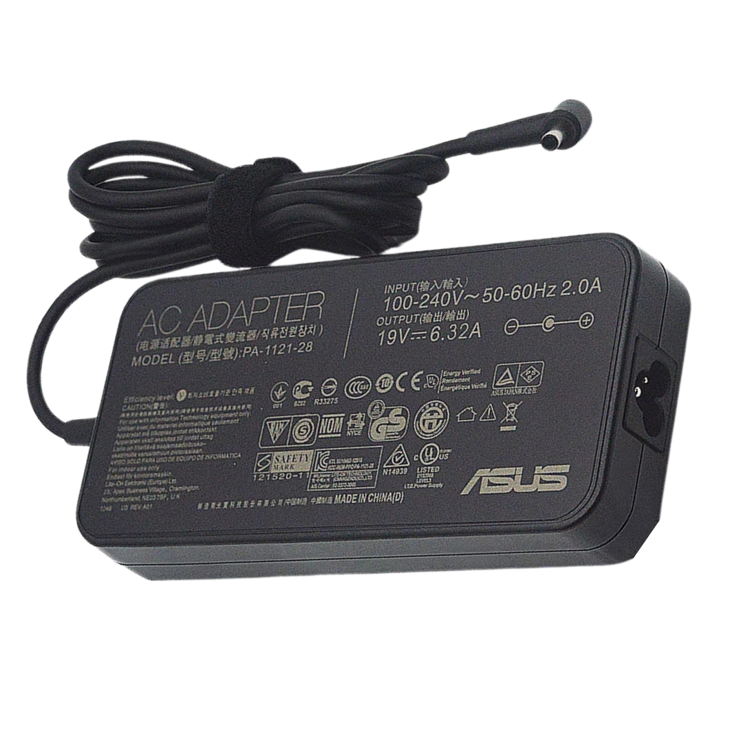 PA-1121-28 Asus 120w شاحن اسوس أصلي 120 واط – 19V 6.32A – Type 5.5×2.5mm – Asus ROG GL TUF FX VivoBook Pro – Original Asus Charger – رقم القطعة PA-1121-28 - الصورة 1